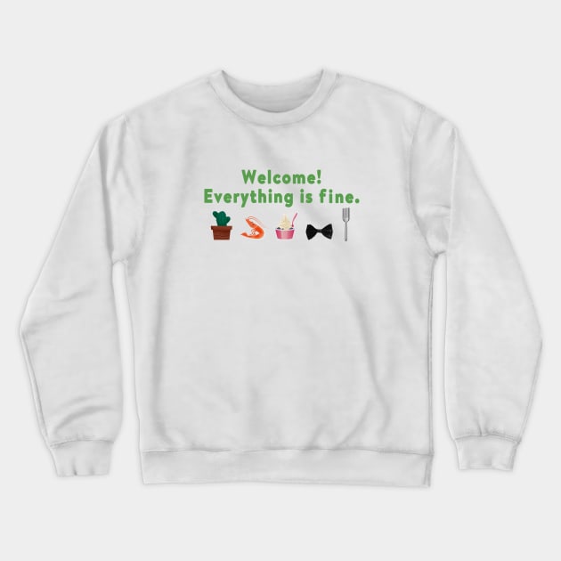 welcome! Crewneck Sweatshirt by aluap1006